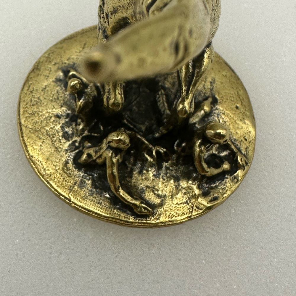 Brass T-Rex Miniature Figurine for Dinosaur Enthusiasts - Picture 7 of 11